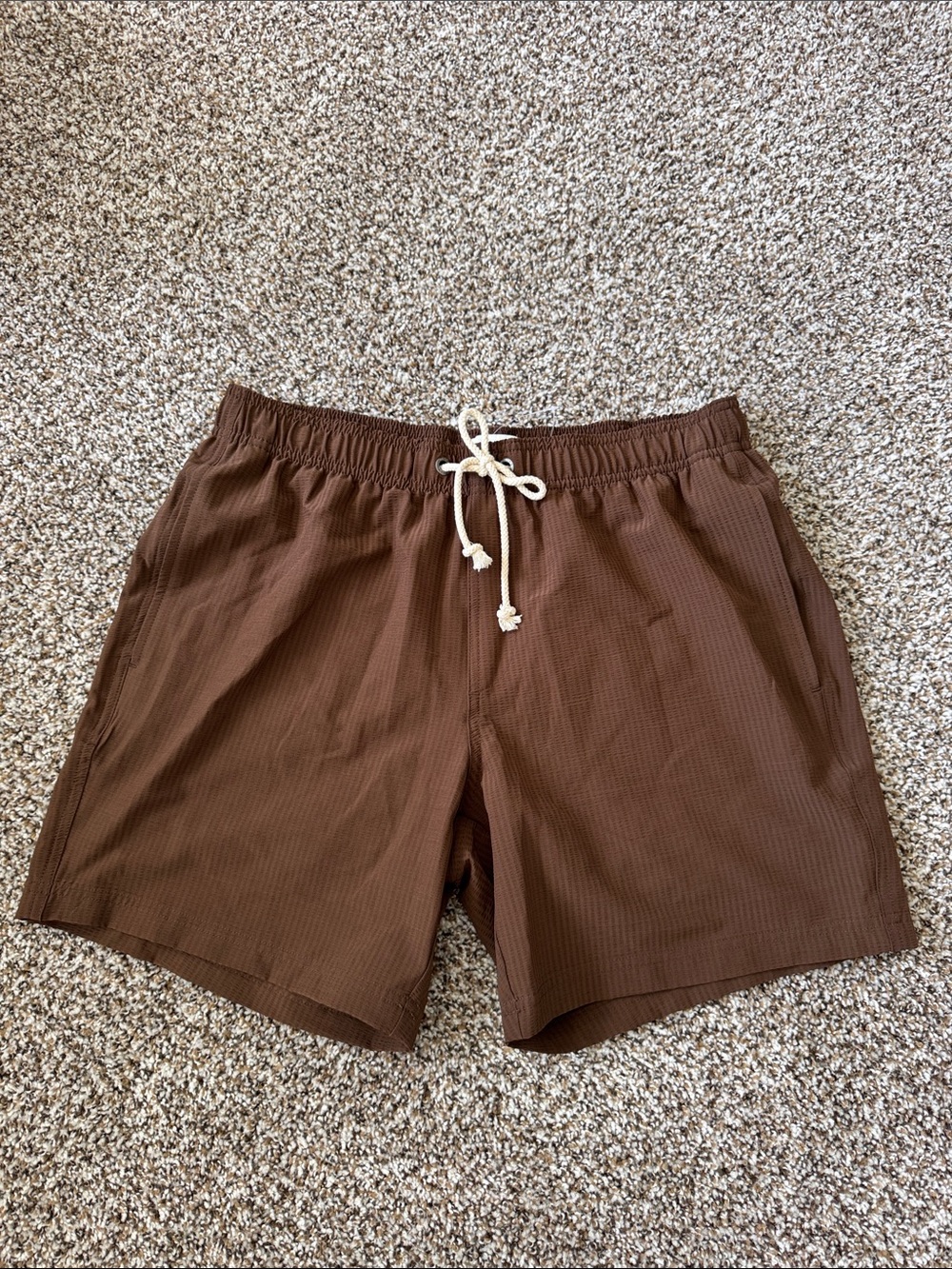 Cabana Life Men's Brown Swim Trunks with Black Liner